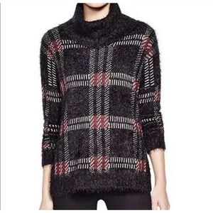 ANTHROPOLOGIE SANCTUARY Women's XS Xsmall‎ Sweater Shirt Top Plaid Turtleneck